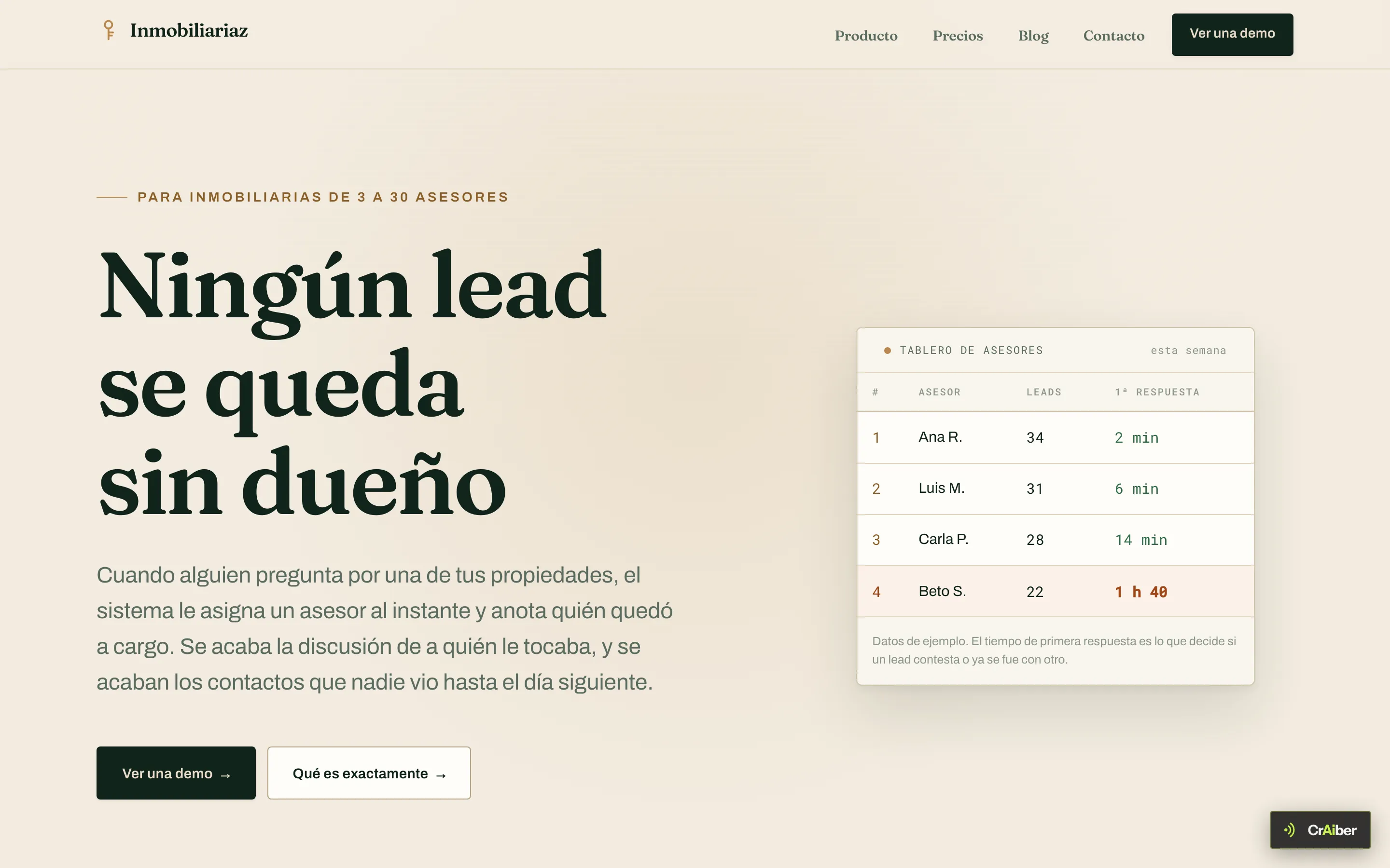 Inmobiliariaz: Reparto de leads para inmobiliarias