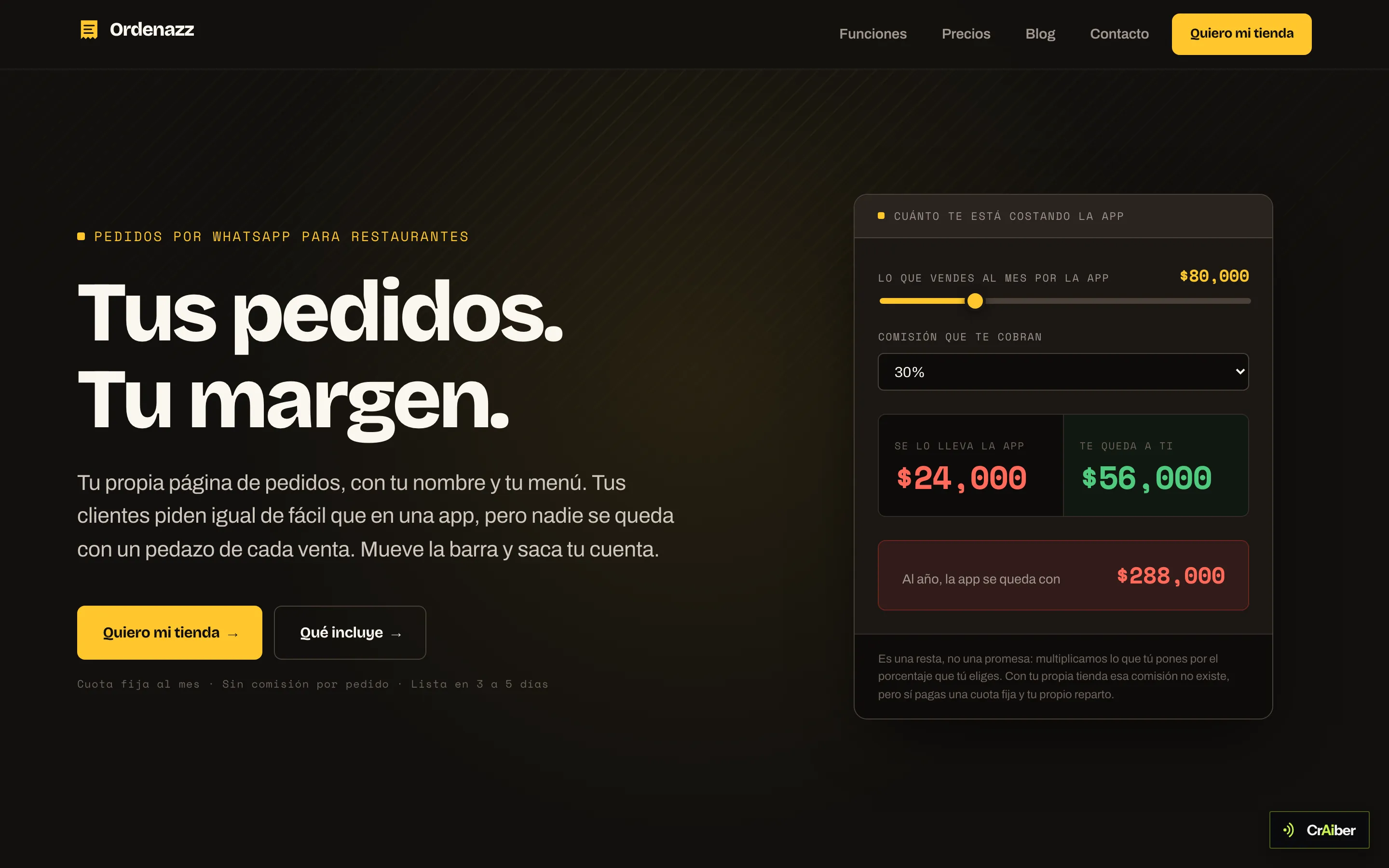 Ordenazz: Pedidos por WhatsApp para restaurantes
